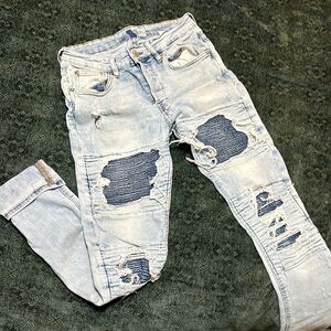 Distressed Light Wash Jeans